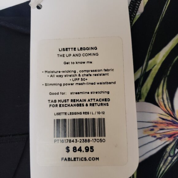 NWT Fabletics Lisette Legging Sz L  Waist 30" Inseam 29"  B24 - Picture 3 of 6